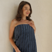 Super-Plush Turkish Micro Cotton Bath Towels in Blue Shades