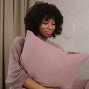 Powder Pink Cotton Muslin Pillowcases