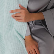 Mint Knit Throw Bed Blanket