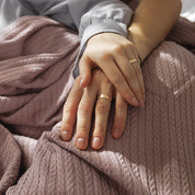 Powder Pink Knit Throw Bed Blanket