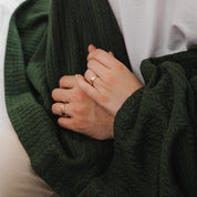 Green Knit Throw Bed Blanket