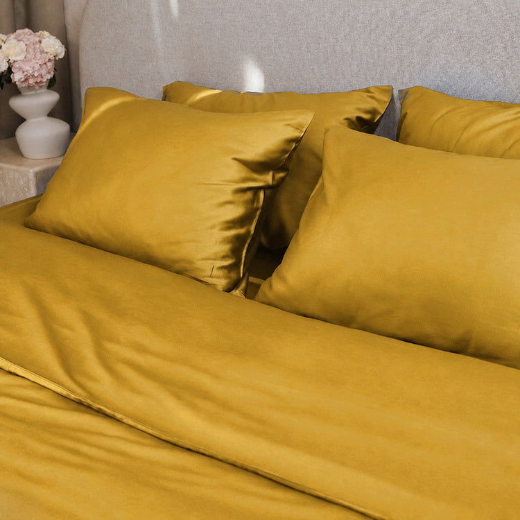Mustard Premium Sateen Pillowcases