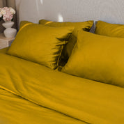 Mustard Premium Sateen Bedding Move-in Bundle