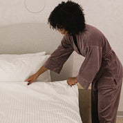 Milky Premium Stripe Sateen Bedding Set