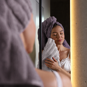 Super-Plush Turkish Micro Cotton Hand & Face Towels in Lilac Shades