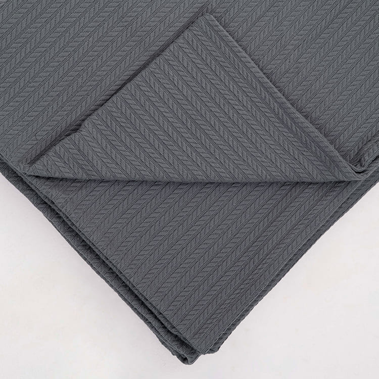 Gray Knit Throw Bed Blanket