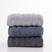 Super-Plush Turkish Micro Cotton Hand & Face Towels in Gray Shades