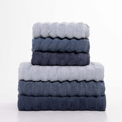 Super-Plush Turkish Micro Cotton Bath Bundle in Blue Shades