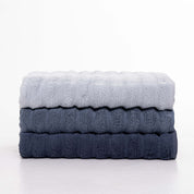 Super-Plush Turkish Micro Cotton Bath Towels in Blue Shades