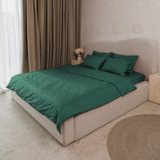 Emerald Premium Stripe Sateen Bedding Move-in Bundle