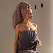 Super-Plush Turkish Micro Cotton Bath Towels in Lilac Shades