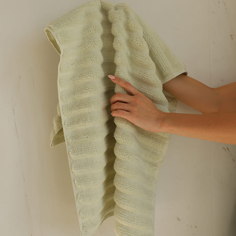 Super-Plush Turkish Micro Cotton Hand & Face Towels in Green Shades