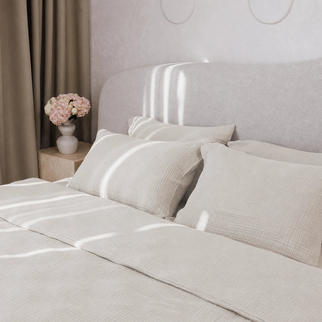 Milky Cotton Muslin Pillowcases
